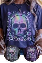 Load image into Gallery viewer, Holographic Skulls Graphic Tee (multiple color options)