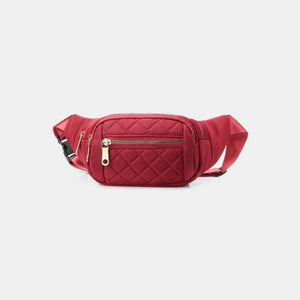 Quilted Multi Pocket Waist Belt Bag (multiple color options)