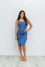 Load image into Gallery viewer, Blue Wrap Dress