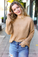 Load image into Gallery viewer, Classy Chic Mock Neck Chest Pocket Knit Sweater in Taupe