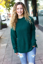 Load image into Gallery viewer, Classy Chic Mock Neck Chest Pocket Knit Sweater in Hunter Green