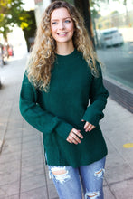 Load image into Gallery viewer, Classy Chic Mock Neck Chest Pocket Knit Sweater in Hunter Green