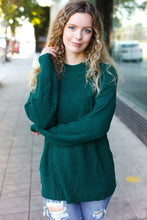 Load image into Gallery viewer, Classy Chic Mock Neck Chest Pocket Knit Sweater in Hunter Green