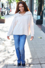 Load image into Gallery viewer, Easy Living Textured Knit Notch Neck Oversized Collar Sweater in Oatmeal