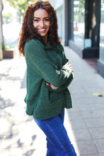 Load image into Gallery viewer, Easy Living Textured Knit Notch Neck Oversized Collar Sweater in Olive