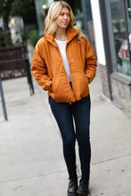Load image into Gallery viewer, Eyes On You Butterscotch Quilted Puffer Jacket