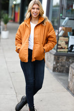 Load image into Gallery viewer, Eyes On You Butterscotch Quilted Puffer Jacket