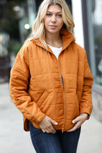 Load image into Gallery viewer, Eyes On You Butterscotch Quilted Puffer Jacket