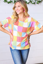 Load image into Gallery viewer, Multicolor Geometric Textured Knit Top