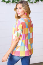 Load image into Gallery viewer, Multicolor Geometric Textured Knit Top
