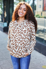 Load image into Gallery viewer, Stand Out Taupe Animal Print Hoodie