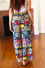 Load image into Gallery viewer, Vacay Vibes Smocked Waist Side Slit Palazzo Pants in Teal Floral
