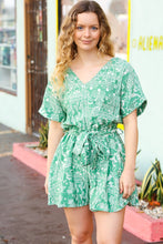 Load image into Gallery viewer, Sage Green Boho Surplice Pocketed Romper