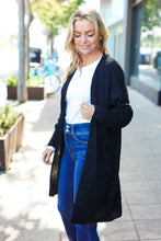 Load image into Gallery viewer, Striped Knit Open Cardigan in Black