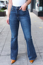 Load image into Gallery viewer, JUDY BLUE Dark Wash High Rise Flare Back Pocket Detail Jeans