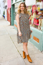 Load image into Gallery viewer, Feeling Bold Taupe Leopard Print Tiered Ruffle Sleeve Woven Dress