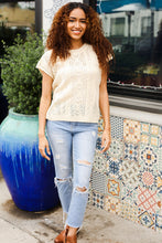 Load image into Gallery viewer, Spread Joy Ivory & Multicolor Jacquard Bubble Sleeve Sweater