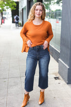 Load image into Gallery viewer, JUDY BLUE Dark Wash Mid Rise Cropped Wide Leg Jeans