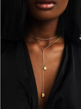 Load image into Gallery viewer, Midday Sun Delicate Y-Drop Necklace