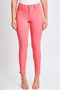 Hyperstretch Mid-Rise Skinny Jeans in Shell Pink