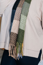 Load image into Gallery viewer, Keep Me Cozy Checkered Fringe Scarf in Woodland Shades