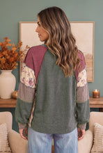 Load image into Gallery viewer, Home for the Holidays Patchwork Floral Raglan