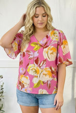 Load image into Gallery viewer, Floral Muse V Neck Blouse