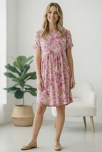 Load image into Gallery viewer, In the Sunshine Fuchsia Babydoll Dress