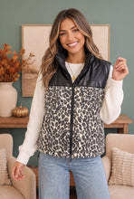 Load image into Gallery viewer, Wild Side Leopard Print Puffer Vest