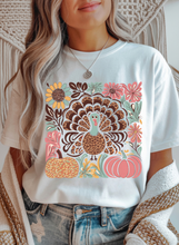 Load image into Gallery viewer, Floral Turkey Graphic Tee & Sweatshirt (multiple color options)