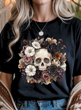 Load image into Gallery viewer, Avoiding Floral Skull Graphic Tee & Sweatshirt (multiple color options)
