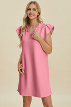 Load image into Gallery viewer, Muse & Melody Ruffled V-Neck Cap Sleeve Dress (multiple color options)