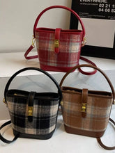 Load image into Gallery viewer, Highland Hottie Plaid Bucket Bag (multiple color options)