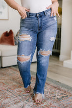 Load image into Gallery viewer, JUDY BLUE O'Hara Destroyed Straight Jeans