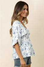 Load image into Gallery viewer, Sunday in Provence Peplum Blouse