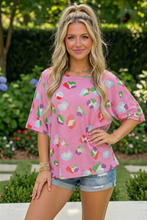 Load image into Gallery viewer, Colorful Leopard Print Waffle Knit Top in Pink