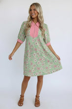 Load image into Gallery viewer, Blast From the Past Mint Blossom Dress