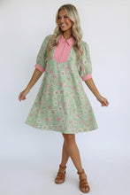 Load image into Gallery viewer, Blast From the Past Mint Blossom Dress