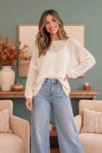 Load image into Gallery viewer, Coastal Breeze Open Knit Sweater