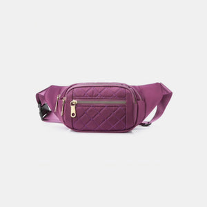 Quilted Multi Pocket Waist Belt Bag (multiple color options)
