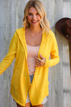 Load image into Gallery viewer, Coastal Breeze Sunflower Long Sleeve Open Hoodie Cardigan
