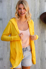 Load image into Gallery viewer, Coastal Breeze Sunflower Long Sleeve Open Hoodie Cardigan