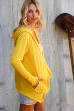 Load image into Gallery viewer, Coastal Breeze Sunflower Long Sleeve Open Hoodie Cardigan