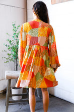 Load image into Gallery viewer, Harvest Patchwork Dreams Babydoll Bubble Dress