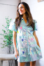 Load image into Gallery viewer, Nova Night Out Tiered Bubble Sleeve T Shirt Dress