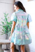Load image into Gallery viewer, Nova Night Out Tiered Bubble Sleeve T Shirt Dress