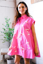 Load image into Gallery viewer, In A Pink Martini Mood Sequin T Shirt Dress
