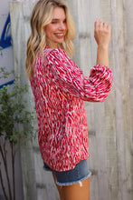 Load image into Gallery viewer, Perfectly You Berry Satin Button-Down V Neck Blouse