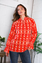 Load image into Gallery viewer, Red Hot Ruffles Woven Blouse