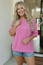 Load image into Gallery viewer, Pretty in Pink Oversized Knit Sweater